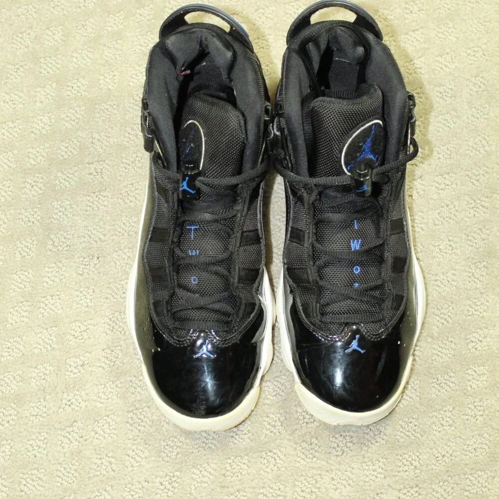 Nike Air Jordan 6 Rings Space Jam Size 9 Black and Blue Athletic Shoes